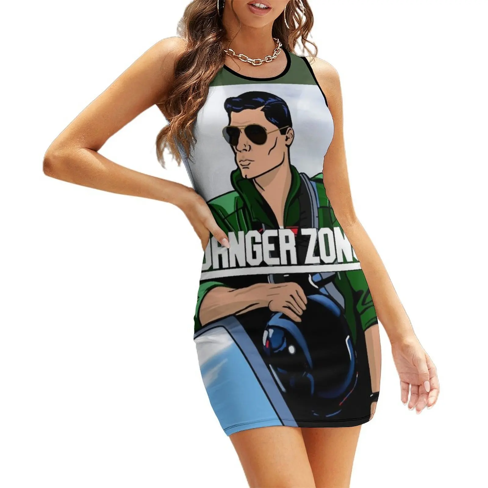 

Archer Sterling TV Danger Zone Movie Mashup Sleeveless Sundress luxury evening dresses 2025 women's summer dresses 2025
