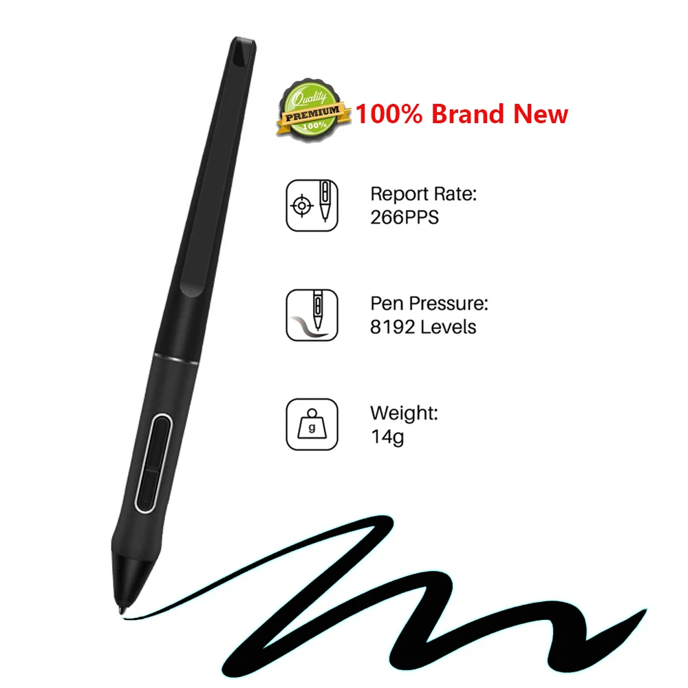 Stylus PW517 Digital Pen 8192 Pressure for Huion Drawing Tablet Monitor, For Battery-Free Graphics Tablet