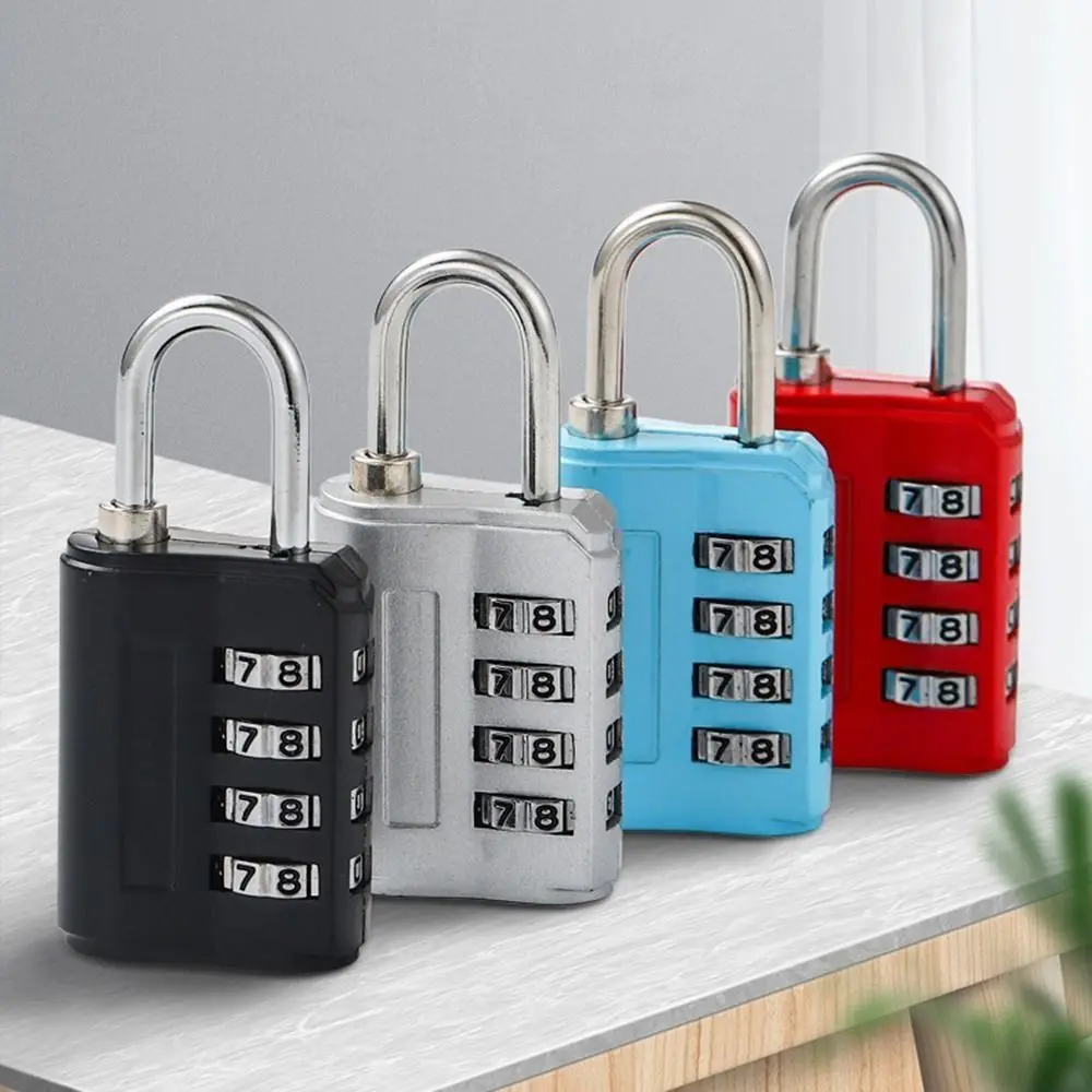 New Zinc alloy 4 Digit Password Lock Anti-theft Padlock Backpack Zipper Lock Luggage Combination Lock Home