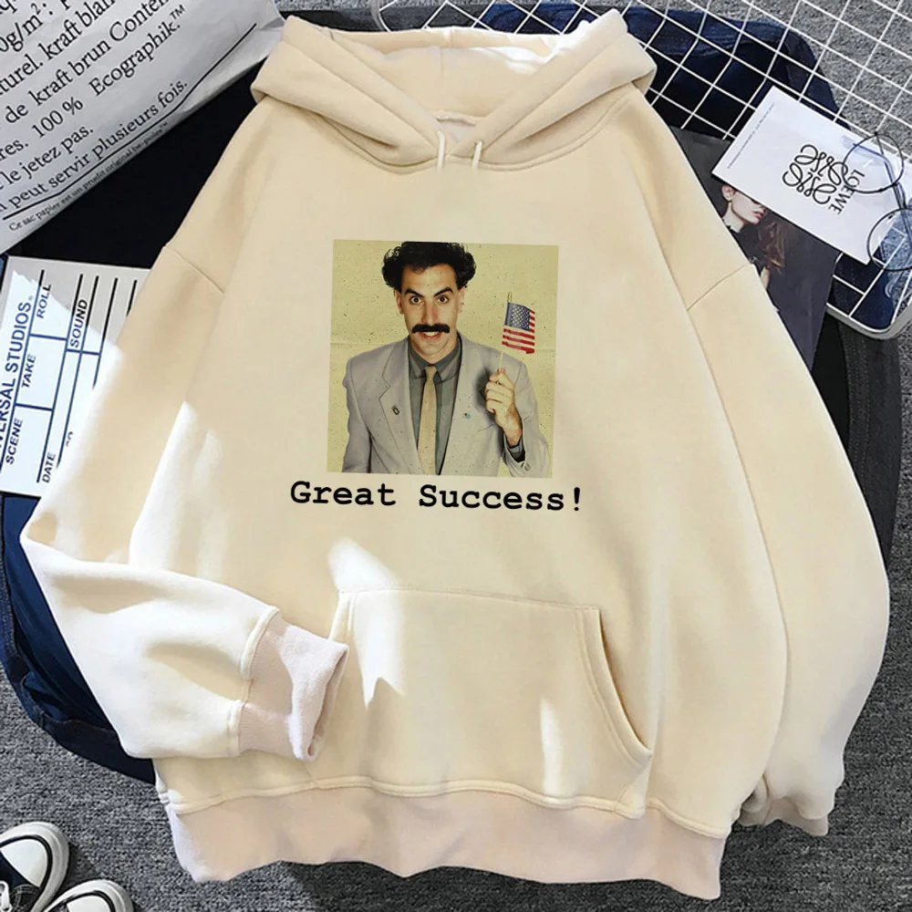 

Borat hoodie athleisure comfortable anime modern style streetwear girl tracksuits winter Y2K patterned streetwear