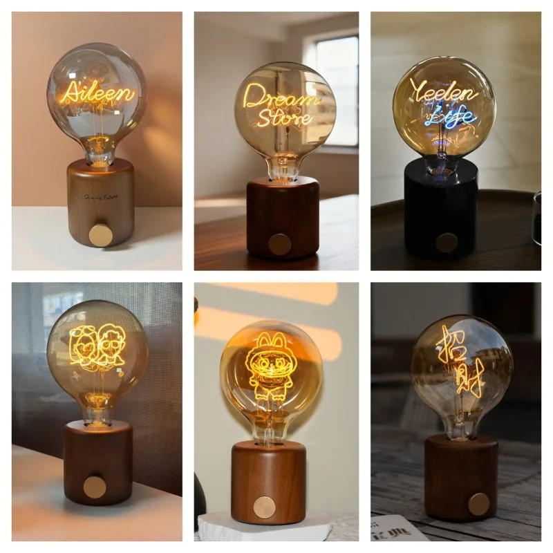 Letter led filament atmosphere ornament business souvenir gift new year