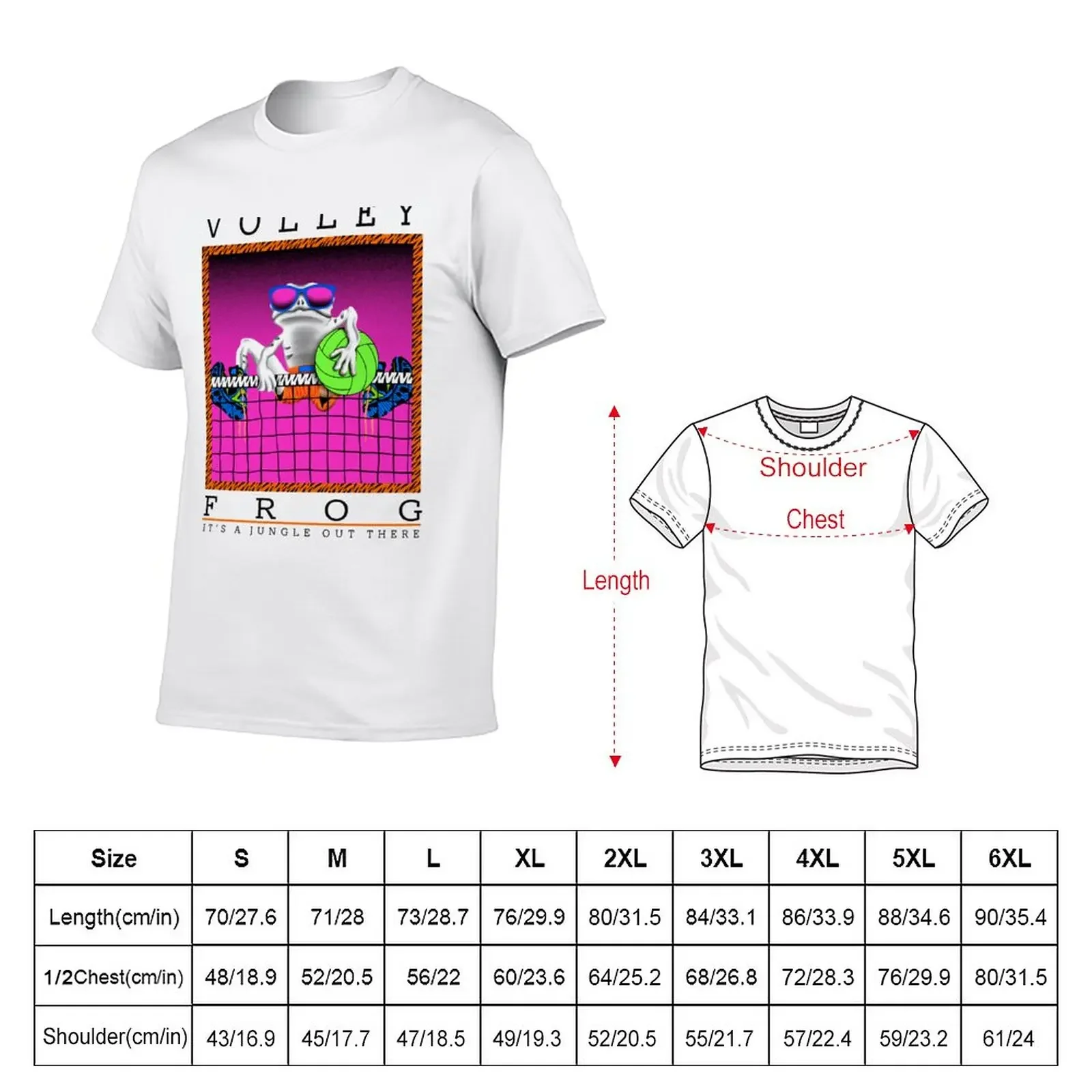 Volley Frog T-Shirt plus sizes graphics oversized t shirts for men