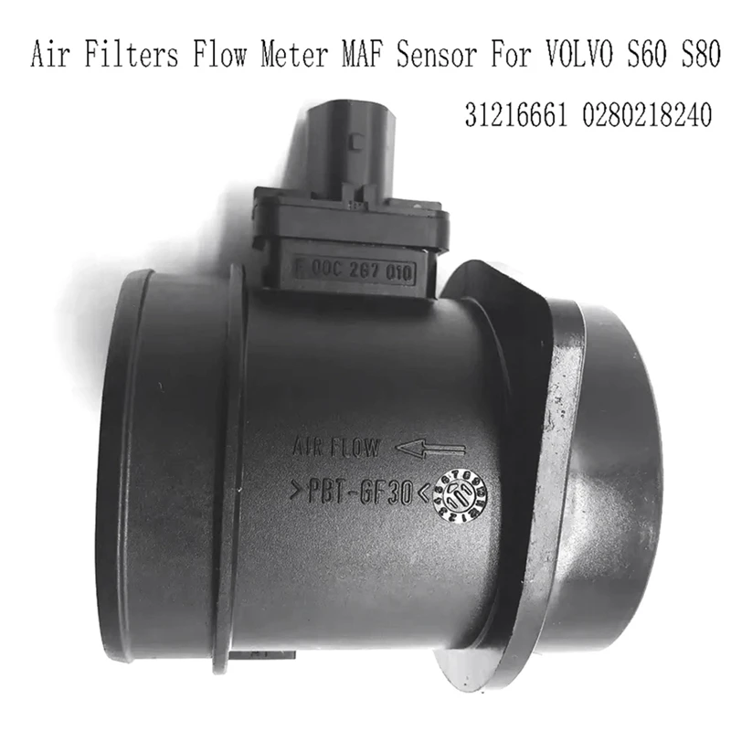 A87D-31216661 Car Mass Air Flowmeter Air Filters Flow Meter MAF Sensor For VOLVO S60 S80 0280218240