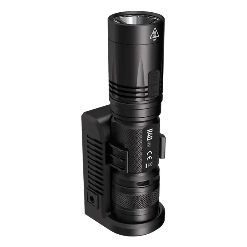 R40 V2 1200 LM USB-C Rechargeable Waterproof Long-Range Searchlight with Charging Dock Battery Gear Outdoor Search Lamp