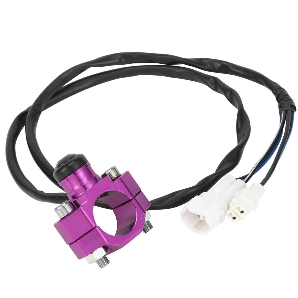 Motorcycle Start Kill Switch for Surron Light Bee S/X, Handlebar Engine Start Stop Ignition Switch Horn Button Purple