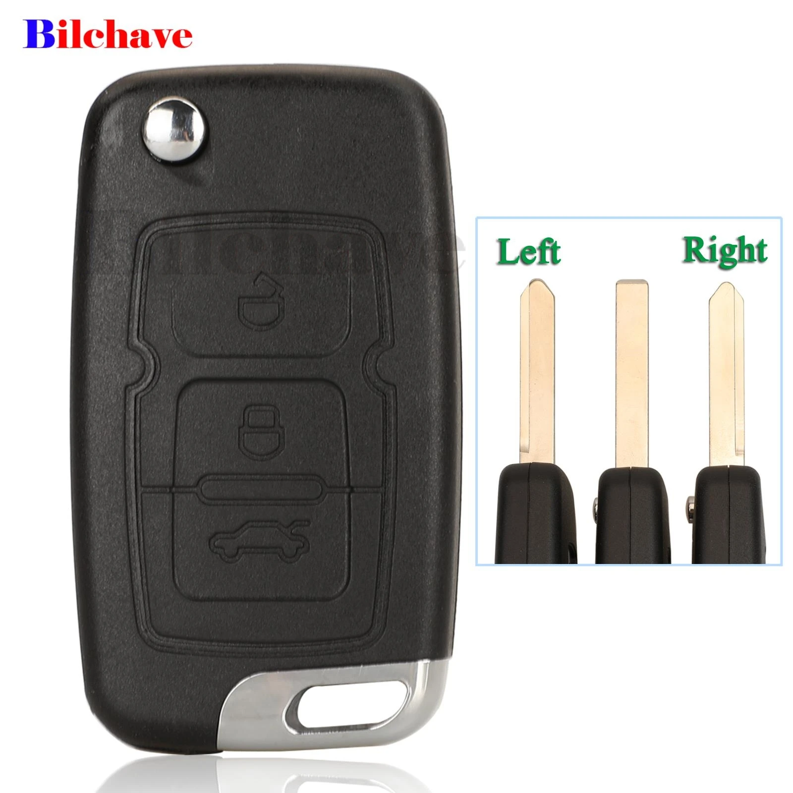 

Jingyuqin чехол для дистанционного ключа автомобиля, брелок с 3 кнопками для Geely Emgrand, замена необрезанного лезвия