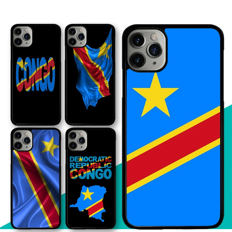 Congo Democratic Republic Flag Case For iPhone 7 8 Plus XR X XS MAX 11 12 Pro Max 13 mini 5S 6S SE 2020 Cover Coque