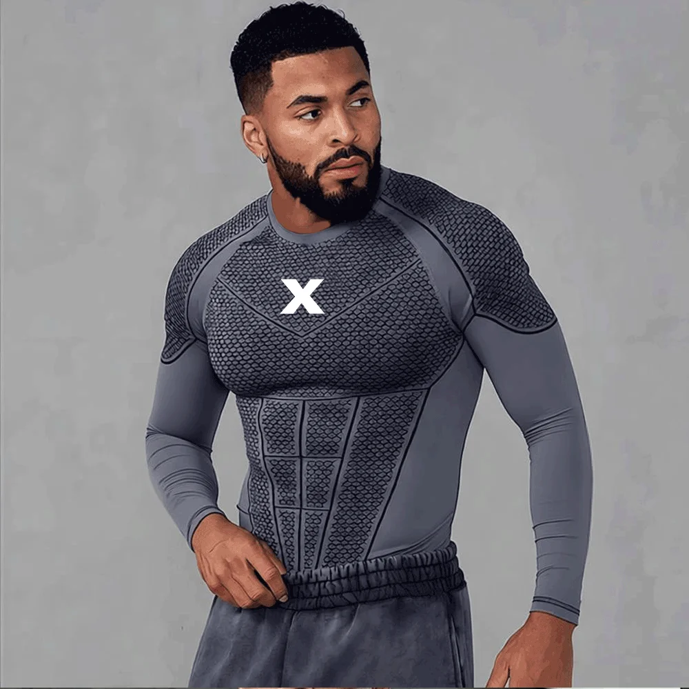 Men's Fit T-shirt Heat Dissipation Tight Fitting Skin-Friendly Athletic Compression Fitness Tee Ultra Thin Quick-drying GYM Tops