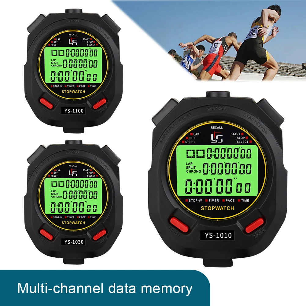 Luminous Electronic Stopwatch Sports Stopwatch Timer Multifunction Digital Stopwatch Water Resistant Large Screen for Referee