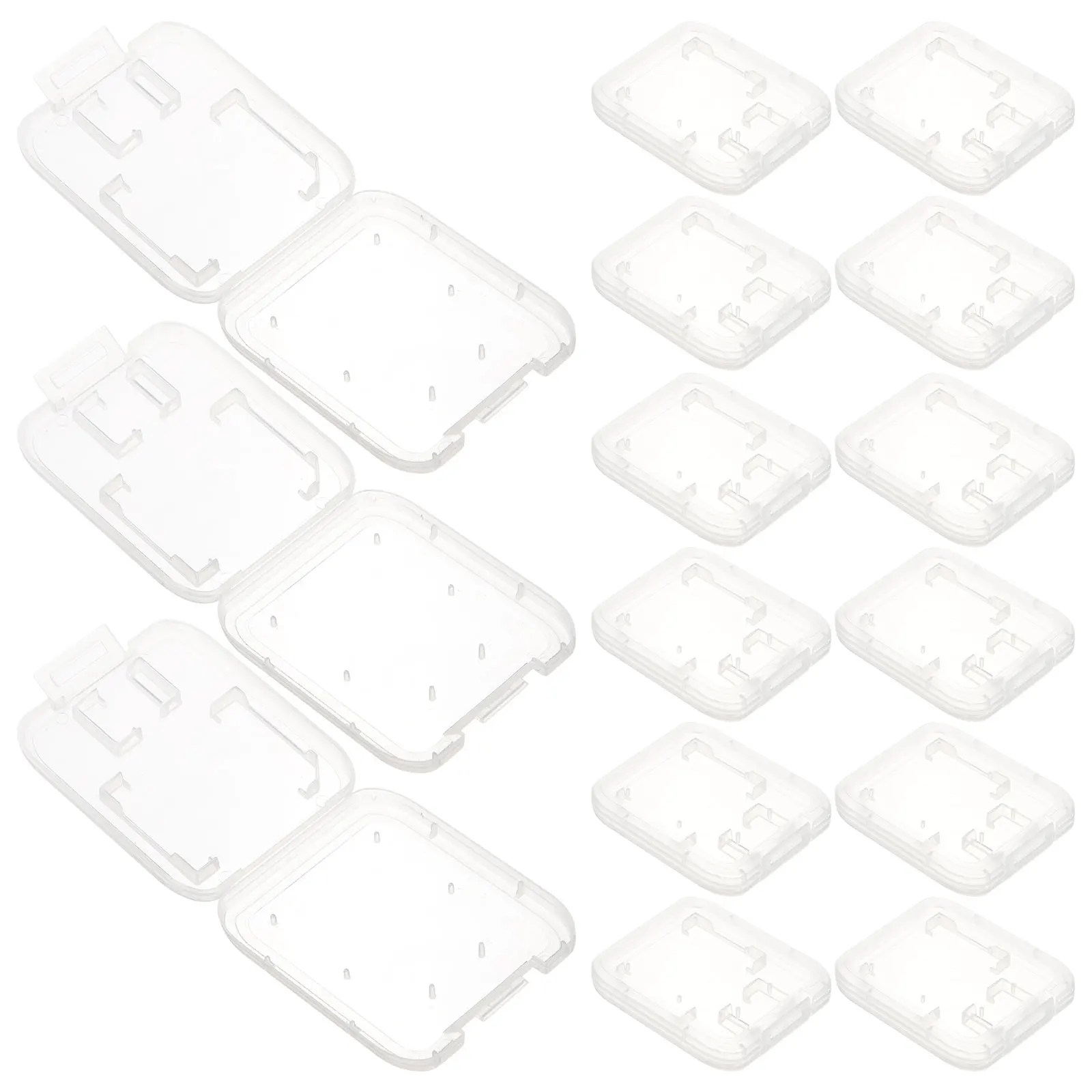 

+ Card Storage Box Ultra Transparent Memory Holder Case Lightweight Durable Dustproof Travel Size Plastic Card Organizer