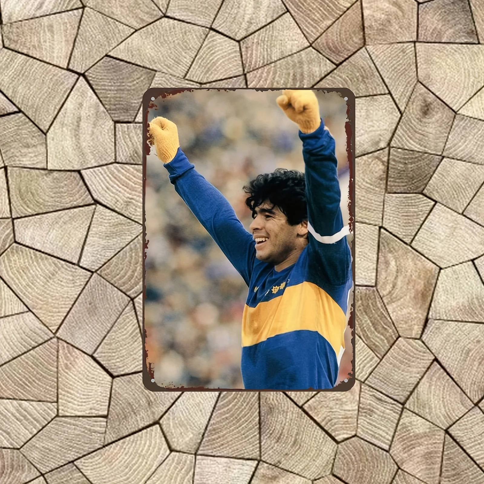 Victory Home Decor - Zafer Pozu Futbolcu Metal Tabelası, -