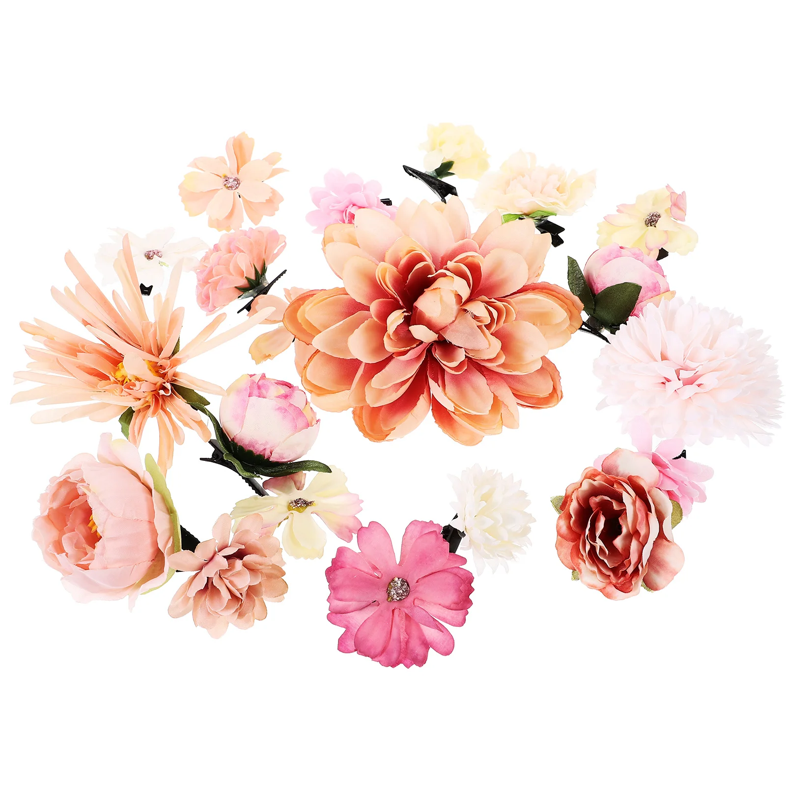 

20 Pcs Flower Hair Clip Set Vintage Womens Accessories Floral Girls Teen Durable Comfortable Wedding Banquet Graduation Hairpins
