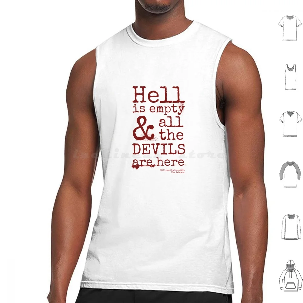 Shakespeare Quote , The Tempest , Devils Are Here Tank Tops Print Cotton Shakespeare Shakespeare Quote Shakespeare Quotes