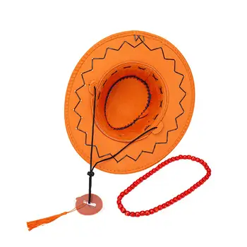 海賊王艾斯cosplay裝飾太陽眼鏡,舒適透氣,時尚動漫配件,配有牛仔帽 6 最佳銷售 牛仔角色扮演 - №2