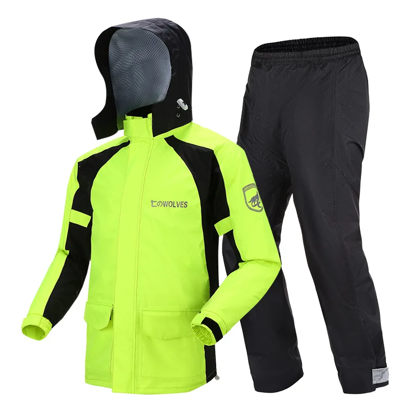 

Raincoat and Rainpants Set Outdoor Mountaineering Cycling Split Raincoat Electric Car Adult Raincoat Coat Outdoor