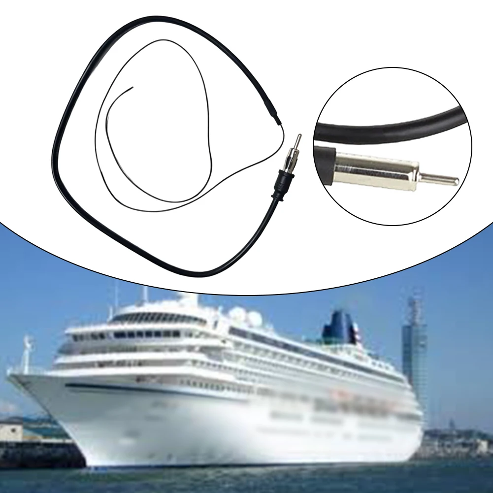 Marine Grade for antenna for Boats for rvs Cars for atvs UTVs for FM AM Radio Signal Booster Hideaway Weatherproof 41 Inch Black