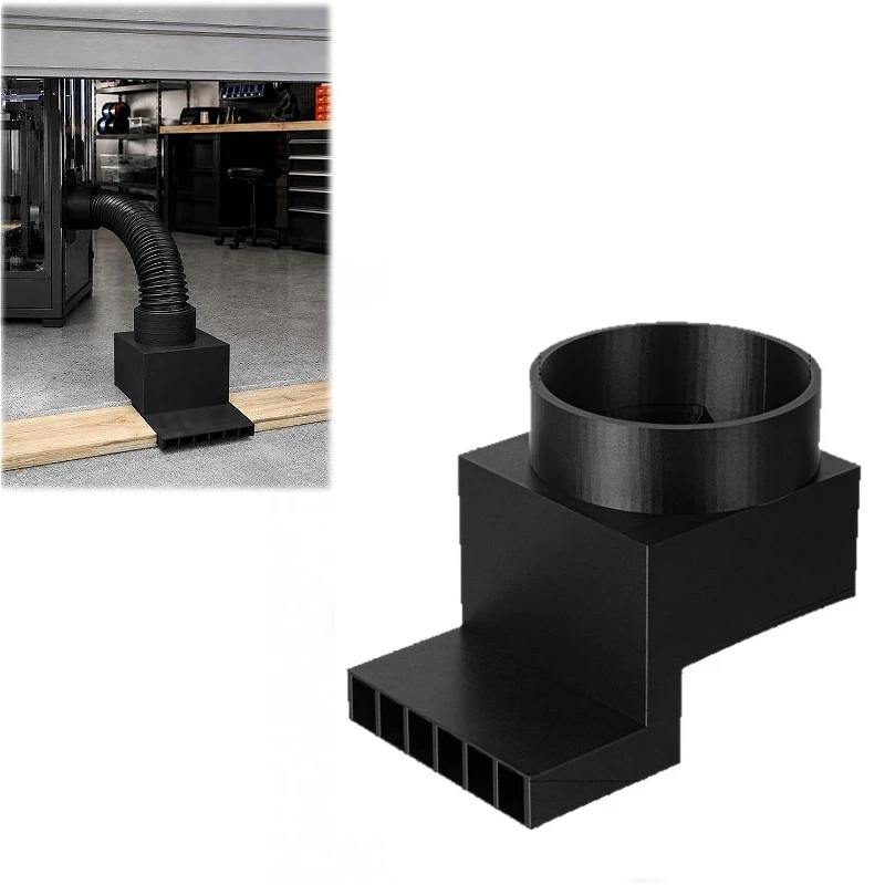 1PCS Garage Door Vent Flush Mount Adapter 4inch Exhaust Hose Port for Gas and Dust Emissions Garage Door Bottom Vent