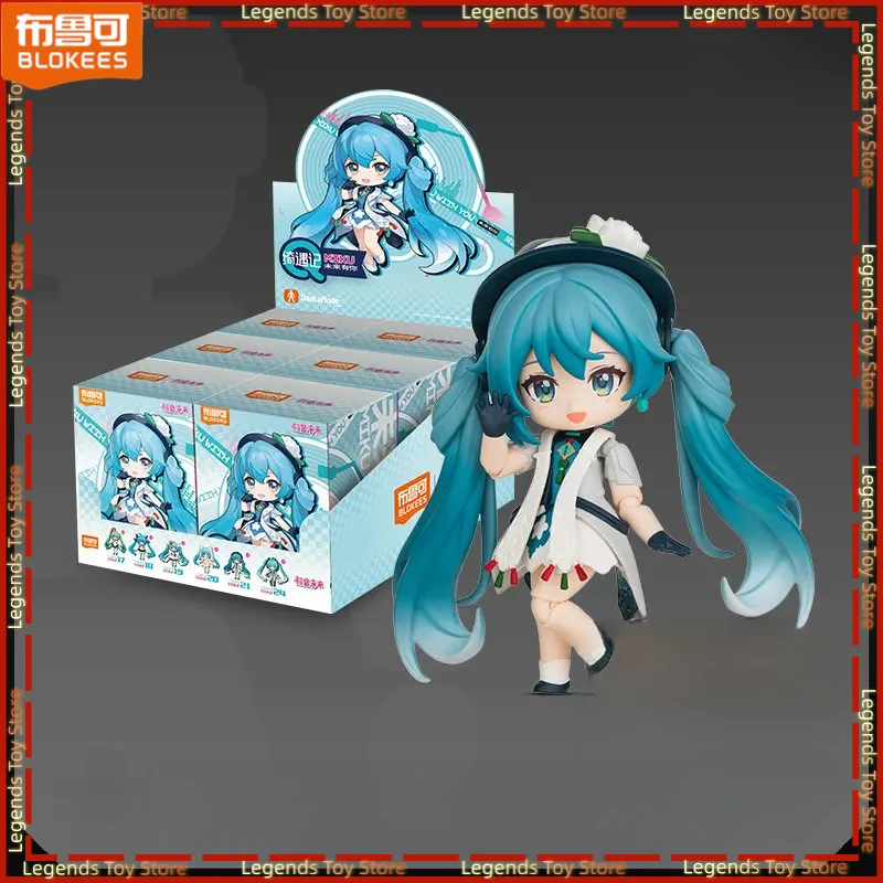 BLOKEES Anime Girl Q Version Assemble Building Block Figure Blind Box Collectible Character Model Desktop Ornament Gift For Fans