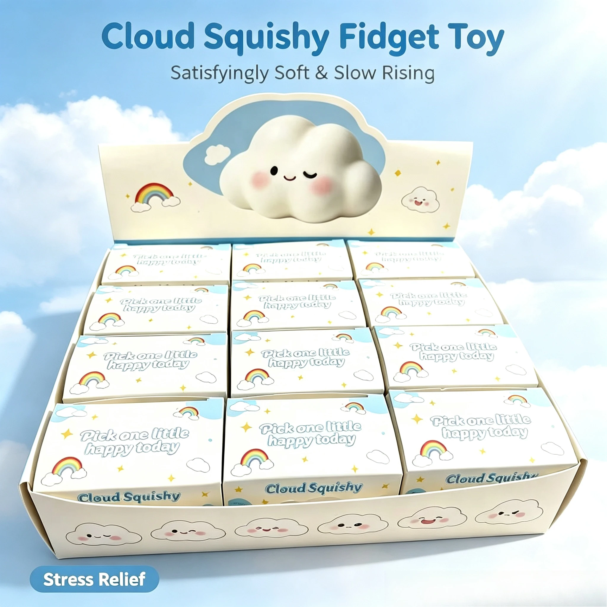 Cloud pinch music soft decompression vent ball slow rebound artifact decompression toy wholesale hand pinch simulation