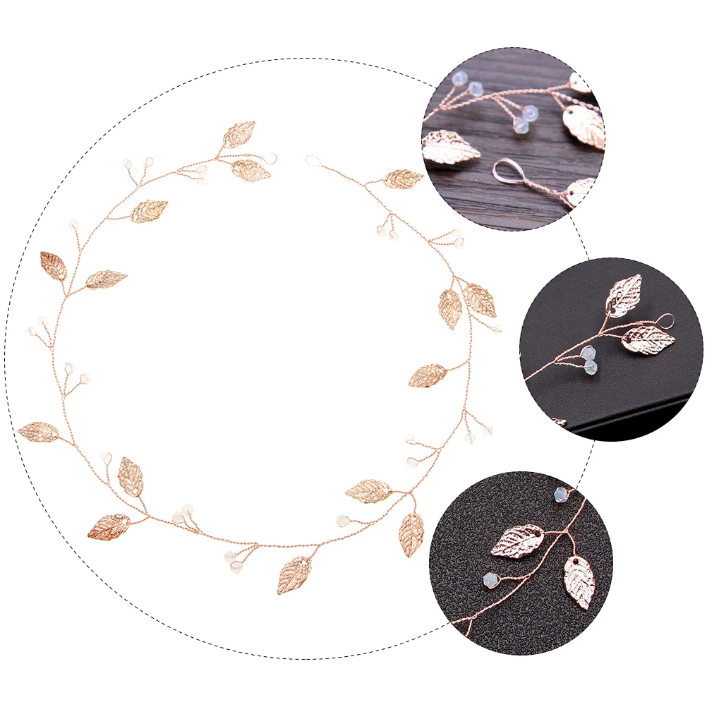 

Hair Comb Accessories Gold Bride Kranz Alloy Leaf Woman Hairpin Headband Handwork Bride Wedding Party Occasions Size Women