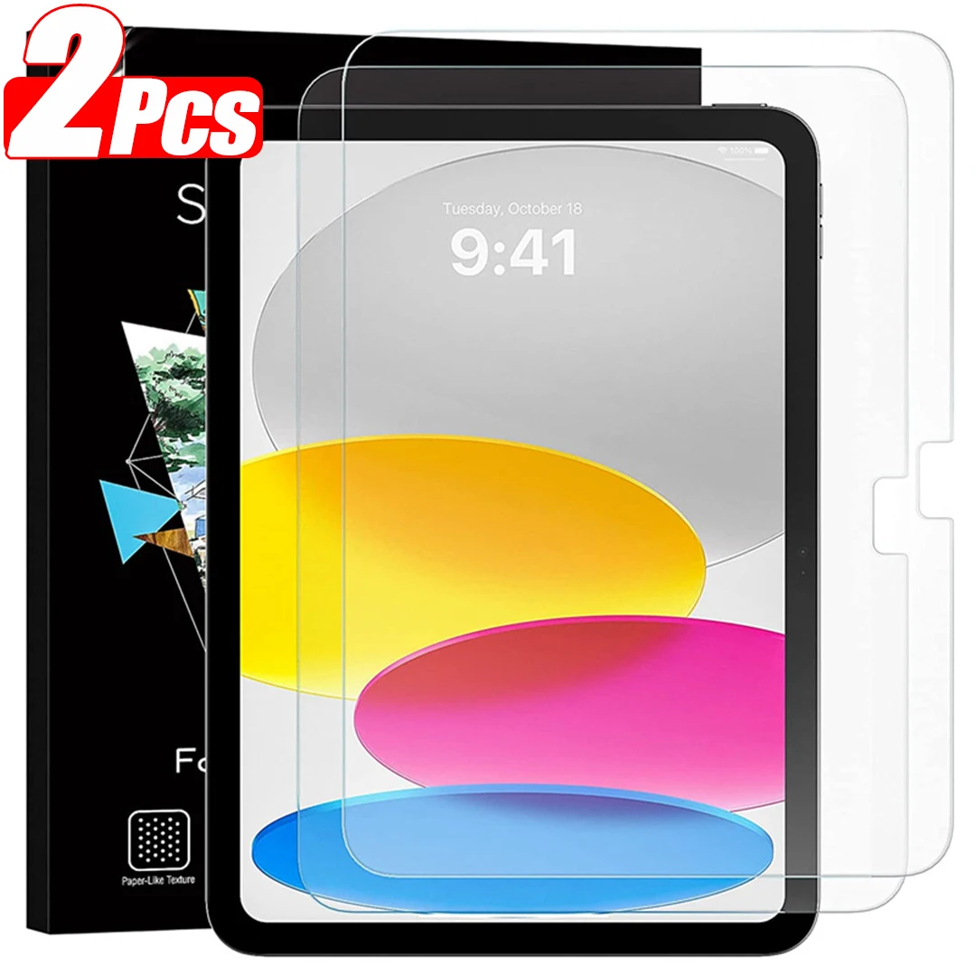 2Pcs Tempered Glass Screen Protector For iPad 10.2 9.7 10. 5 10.9 Pro 11 iPad 10 9th 8 7 6 5th Gen Air 4 3 2 Mini 5 6 2021 2022