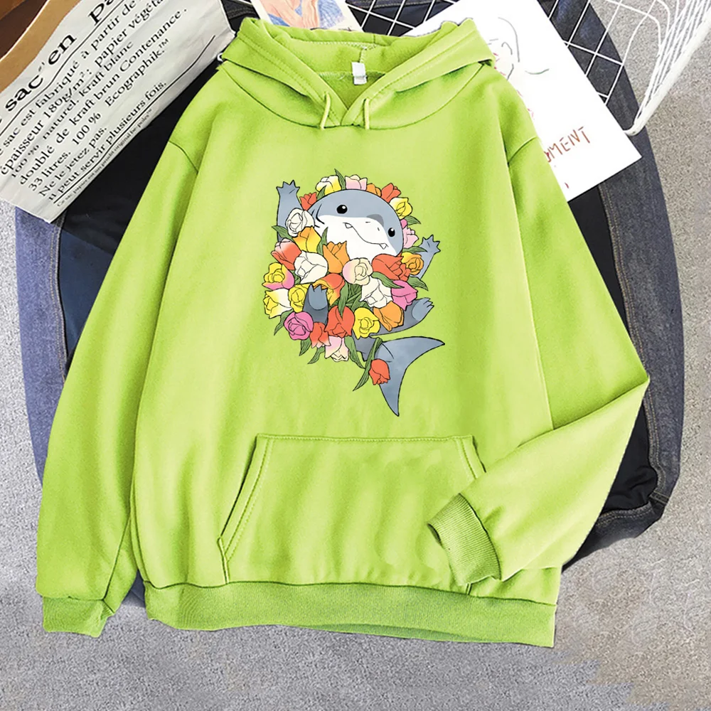 Sudadera con capucha de flor fresca Jeff The Landshark 2025, sudadera para mujer/hombre, ropa informal de gran tamaño para adultos, Sudaderas Con Capucha