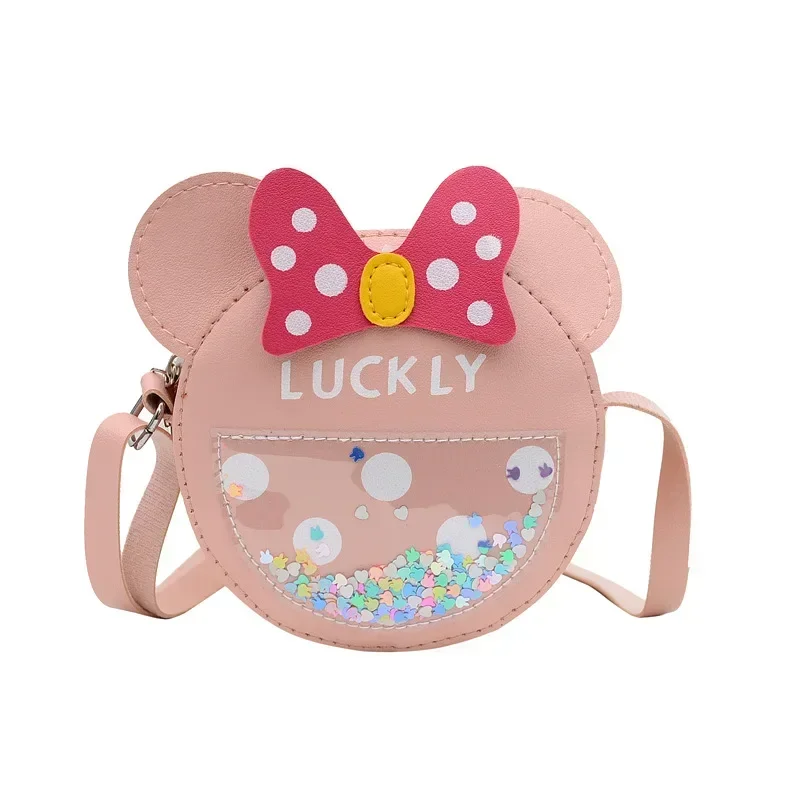 Children's Crossbody Bag Cute Little Girl Bag Fashionable Mini Round Bag Baby One Shoulder Zero Wallet