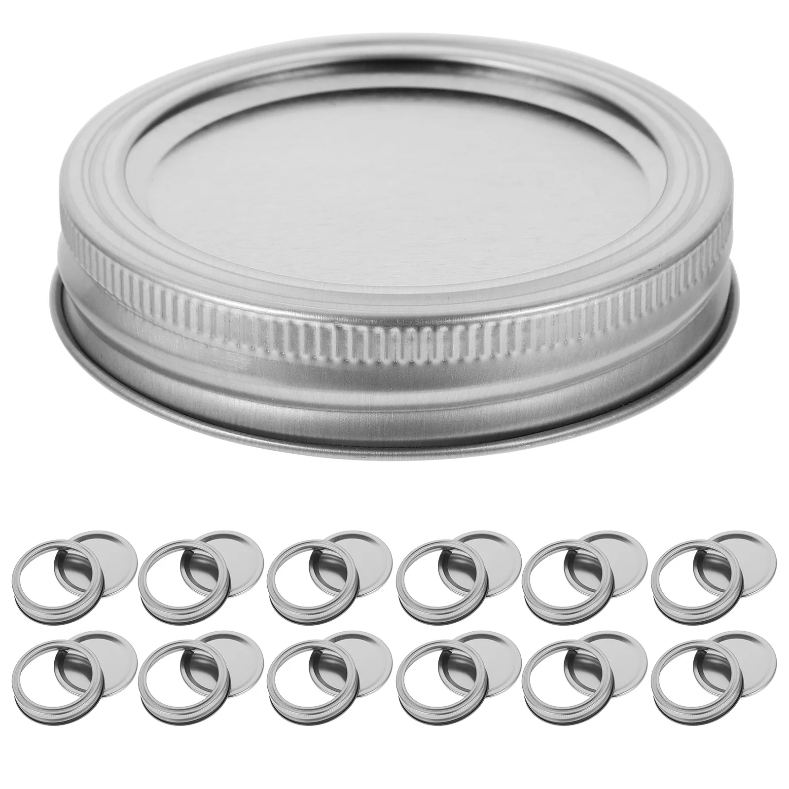 

12Set Mason Jar Lids and Rings Wide Mouth Canning Lids Sturdy Practical Leakproof Easy Clean Jar Lid Convenient Canning Covers