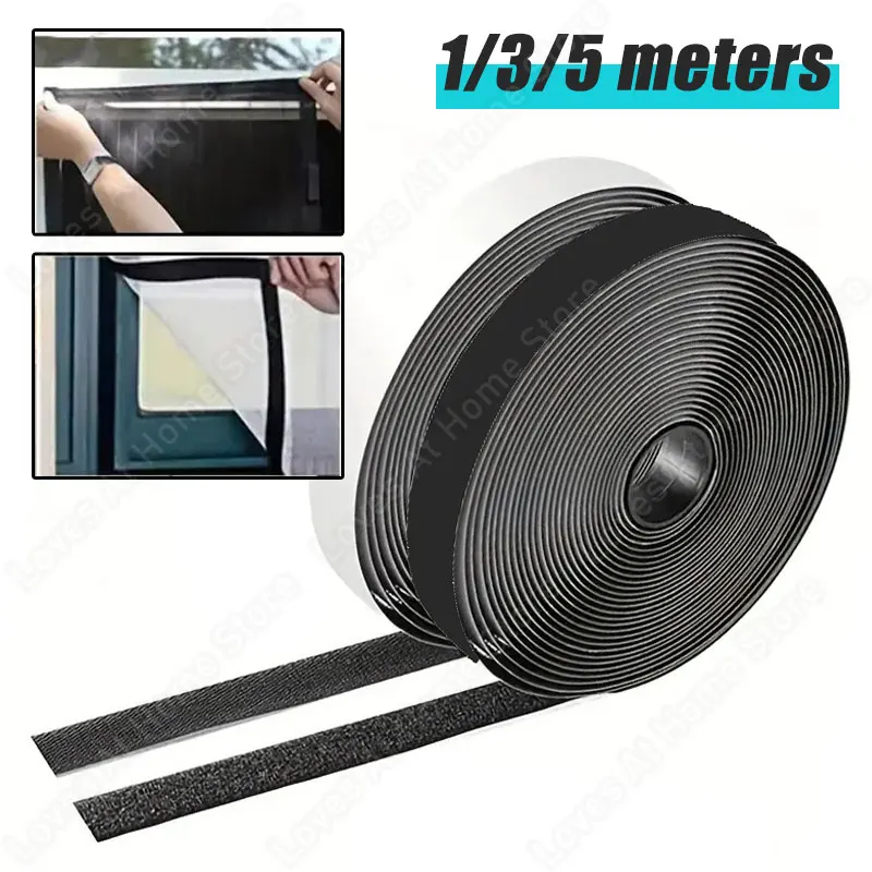 1/3/5 Meters/Pairs Self Adhesive Hook And Loop Magic Tape Adhesive Glue Sticker Nylon Disks Velcros Strap Sewing Fabric Tapes