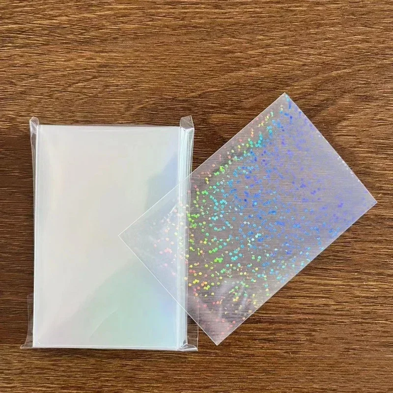 50Pcs/pack Kpop Toploader Glittery Love Heart Fireworks Photocard Sleeves Idol Photo Cards Protective Storage Bag Card Protector