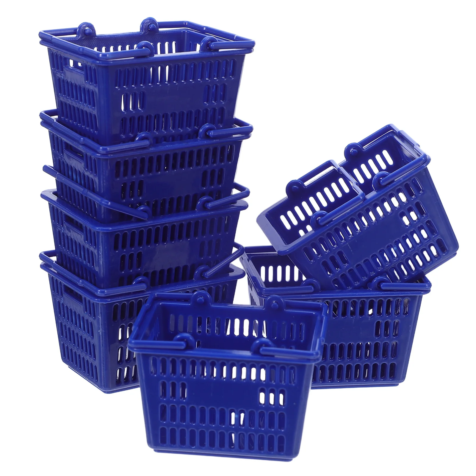 20 stks Mini Winkelmanden 2 Inch Kleine Kruidenier Mand Dubbele Handvatten Kids Fantasiespel Keuken Rollenspel Activiteit Opslag Hars