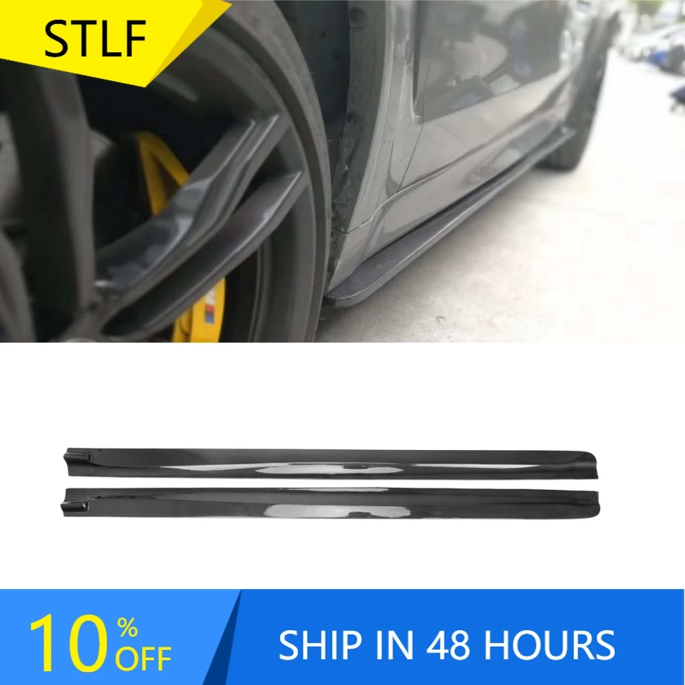 STLFReal ألياف الكربون المصد الأمامي التنانير الجانبية ثلاثية الأبعاد نمط ل X5 F15/X6 F16/X5M F85/X6M F86 2012-2019 حماية عالية اللمعان من الأشعة فوق البنفسجية #1