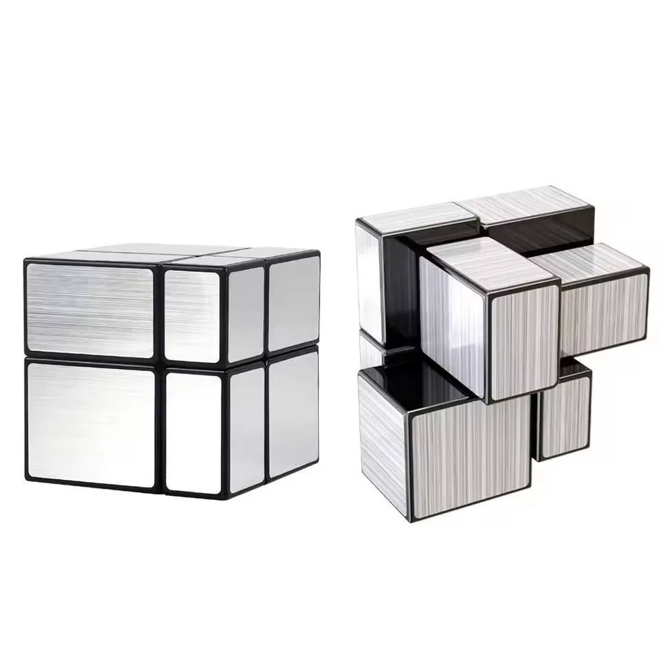 SENGSO Mirror Magic Cube 2x2 3x3 Golden Silver Magic Cubo Profession Puzzle High Quality Children's Toys