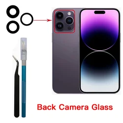 Remplacement du verre de la caméra arrière avec outils adhésifs et de suppression, Apple iPhone 11 12 13 14 Mini Plus Pro Max