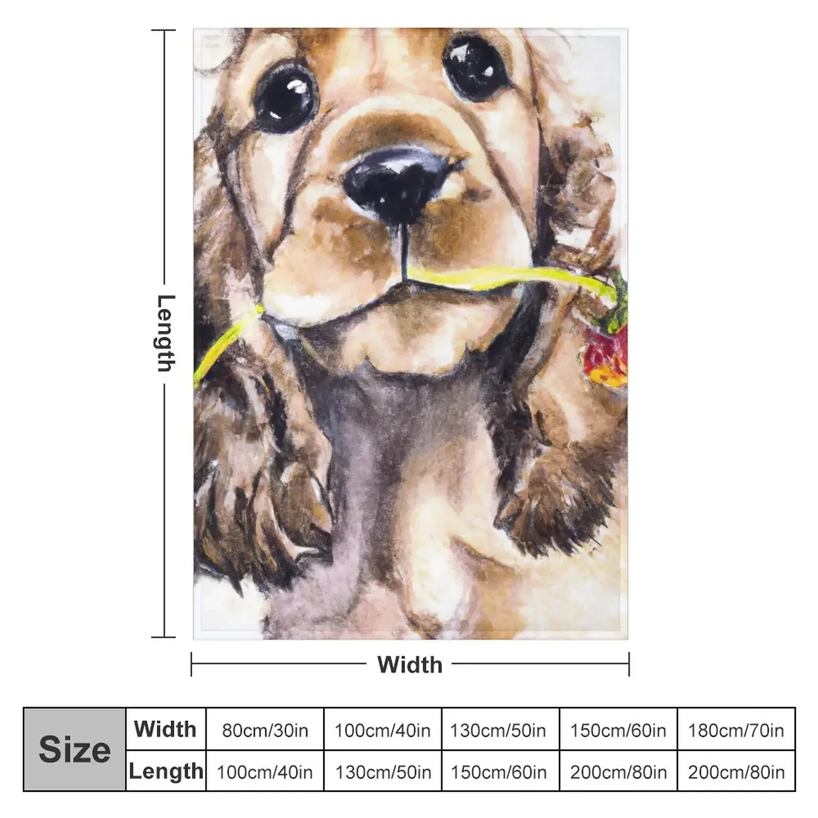 Cocker Spaniel Puppy Flower Power 2 Throw Blanket Softest Sofa Throw Polar Blankets