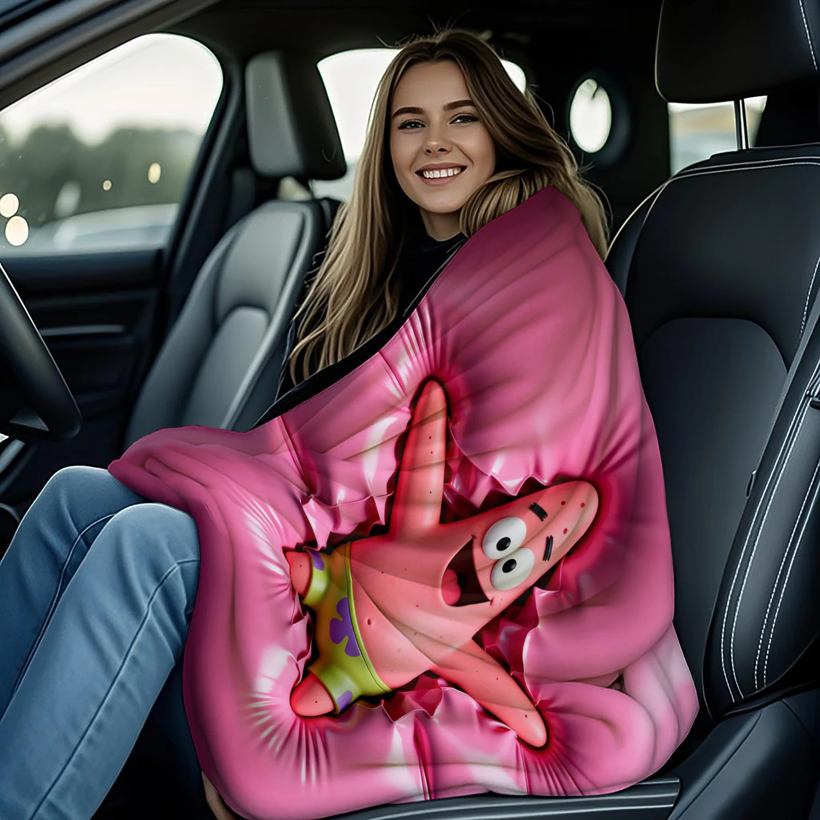 لطيف الكرتون بطانية مطبوعة نزهة بطانية دافئة رقيق بطانية لينة ومريحة بطانية المنزل السفر عيد ميلاد هدية الكريسماس #5