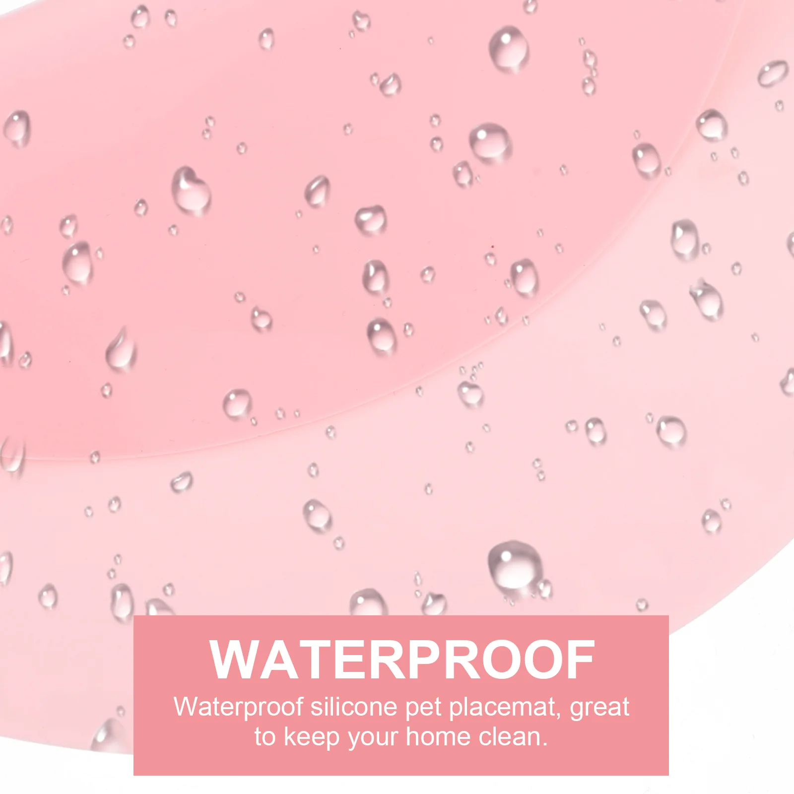 

Leakproof Mat Food for Pet Bowls Dog Placemat Round Waterproof Car Pad Silicone Small Pink