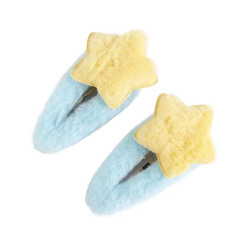 

Lovely Minimalist Style Plush Star Hair Clip Ornament Hair Accessories Plush BB Hairpins Headdress Sweet Fluffy Barrettes Girls
