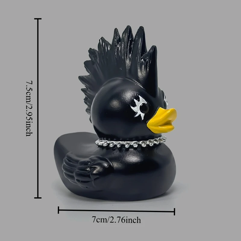 Halloween Decoration Satanic Punk Duck Figurine Resin Craft Ornament Home Decor Craft Horror Themed Miniature Add Festive Vibe