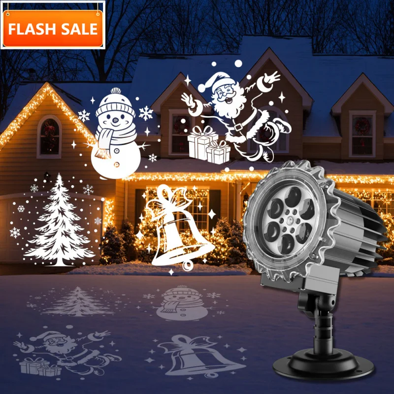 

Outdoor Waterproof Projector Light High Brightness Snowflake Lamp Festival Decorative Lamp Wall-Mounted Installation H