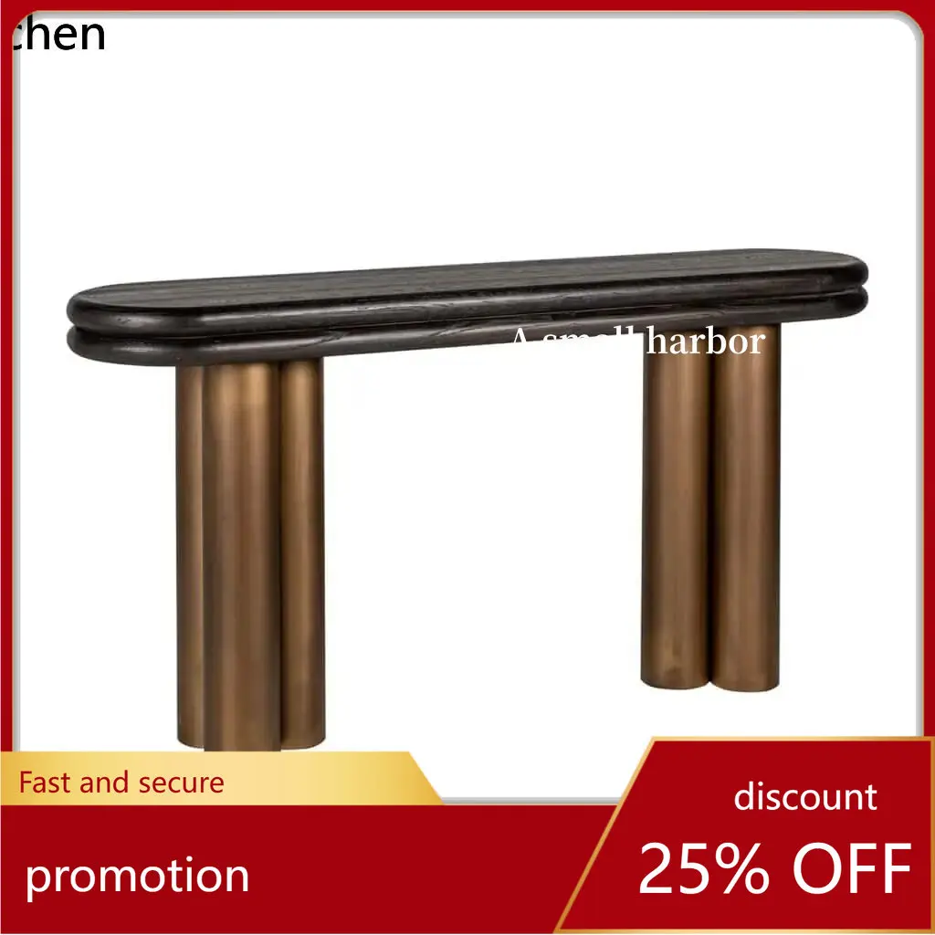 

CZ Solid Wood Vintage Entryway Console Table Decorative Entryway Table for Villa Creative Entryway Table