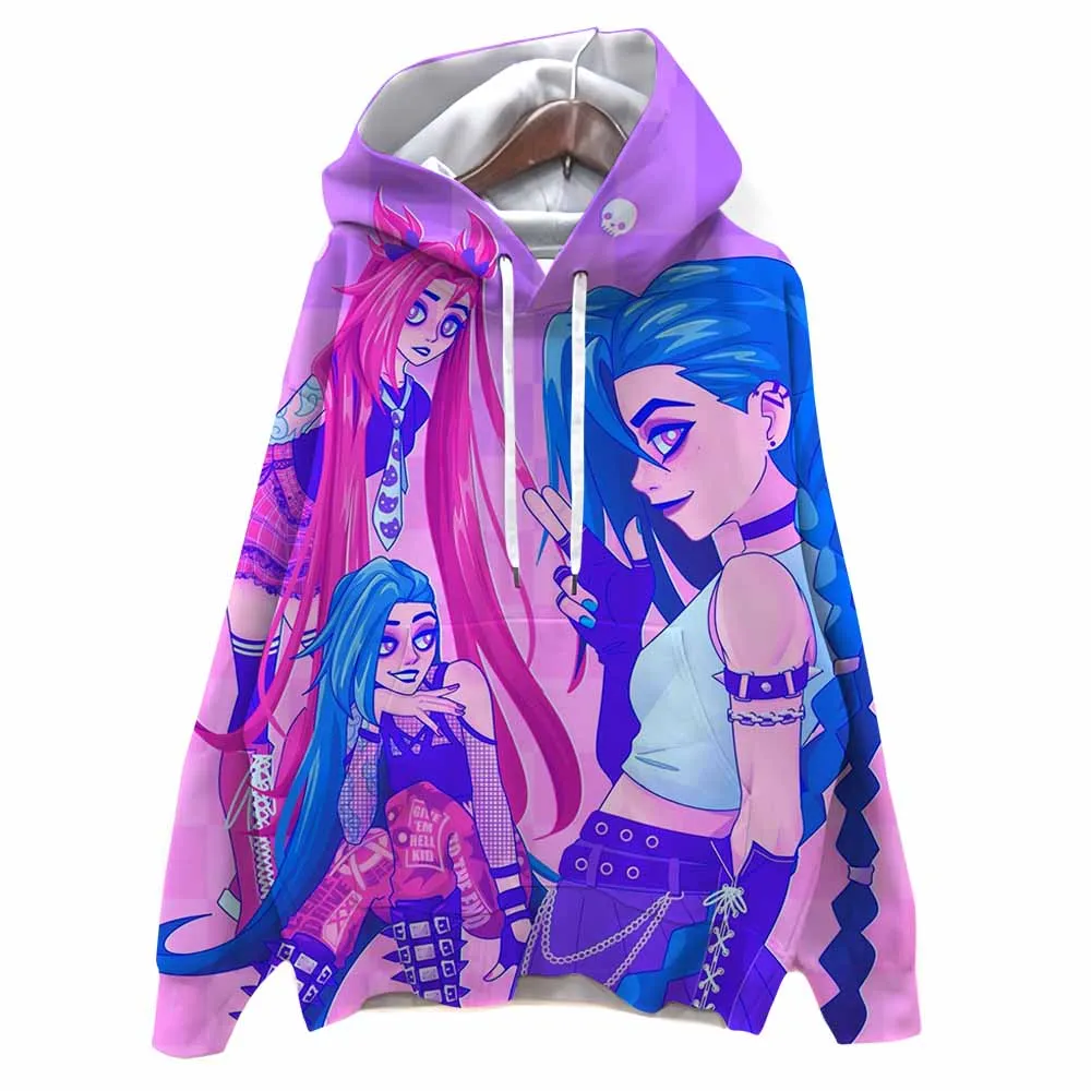 ريترو هنتركس Kpop الساحرة هانت مطبوعة المرأة هوديس كل مباراة كاريكاتير هودي ملابس كاجوال الشارع الهيب هوب البلوز امرأة