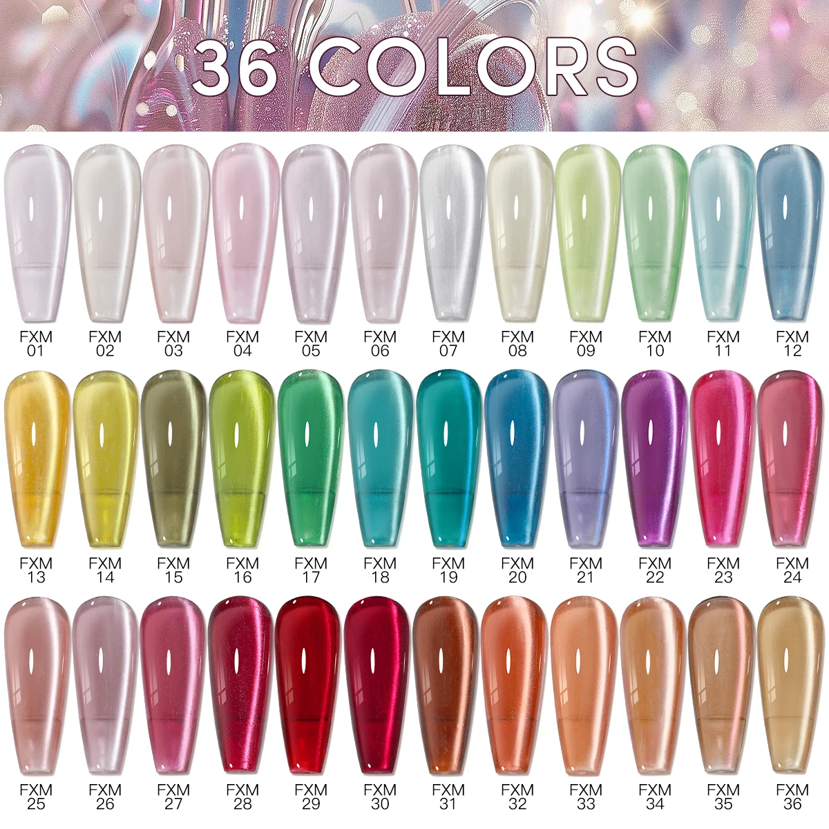 كما 36 لون القط العين المغناطيسي هلام طلاء الأظافر 15 مللي التغطية الكاملة فيرنيس شبه دائمة سوبر رائع مسمار مانيكير الورنيش هلام
