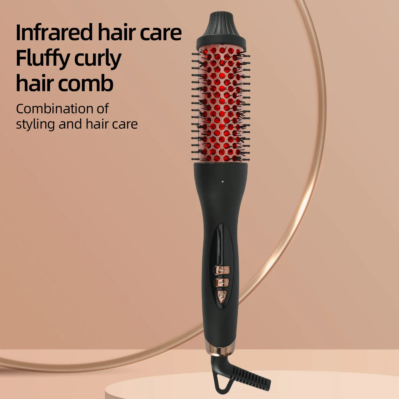 

Пушистая расческа двойного назначения, расческа для прямых волос, бытовая многофункциональная ленивая электрическая расческа для завивки волос