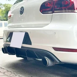 For Volkswagen Golf MK6 GTI 2009-2013 Car Rear Bumper Lip Diffuser Valance Spoiler Shark Fins Rear Splitter Bodykit Tuning