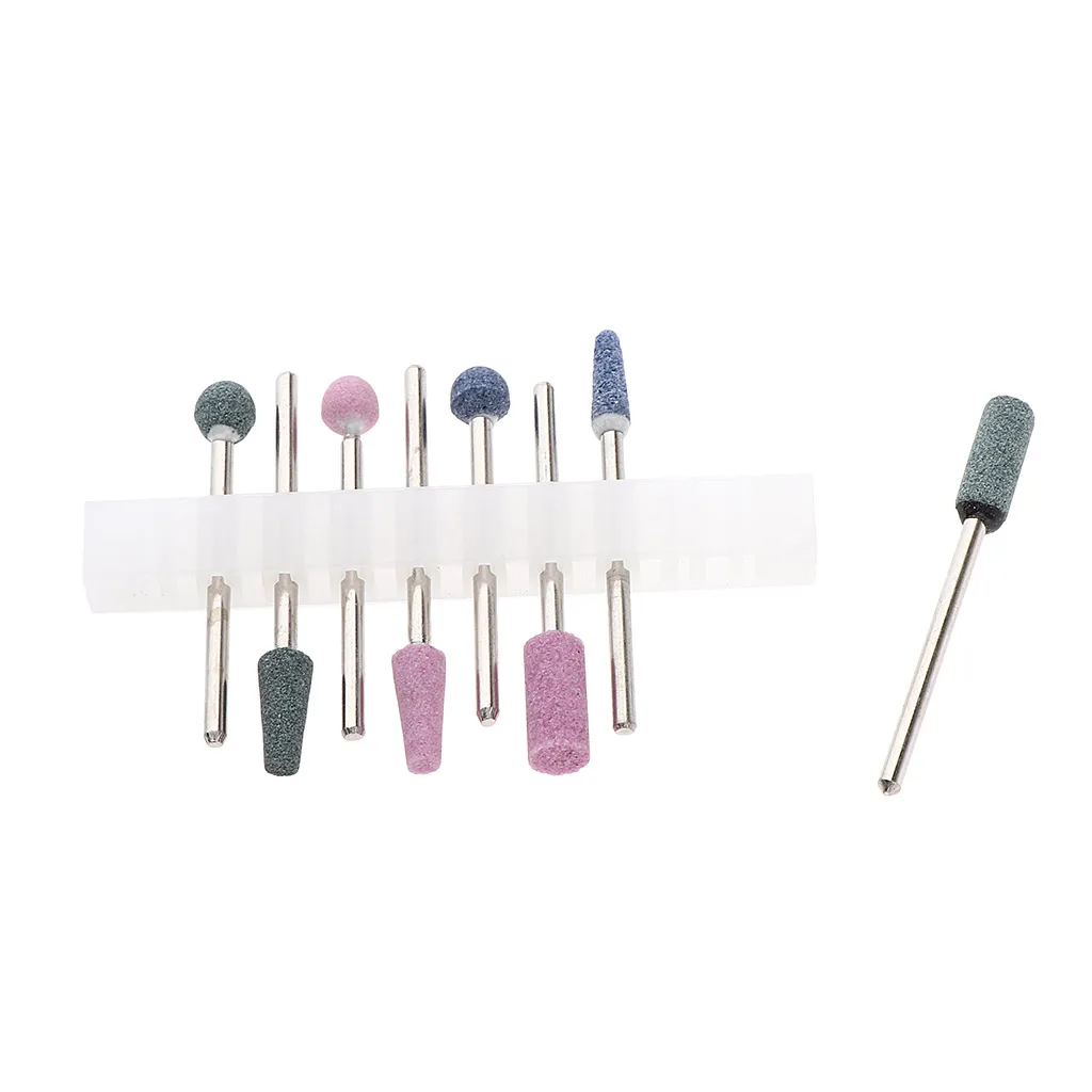 8Pcs Nail Burr Attachment Drill Nails for Polishing Callus Remover