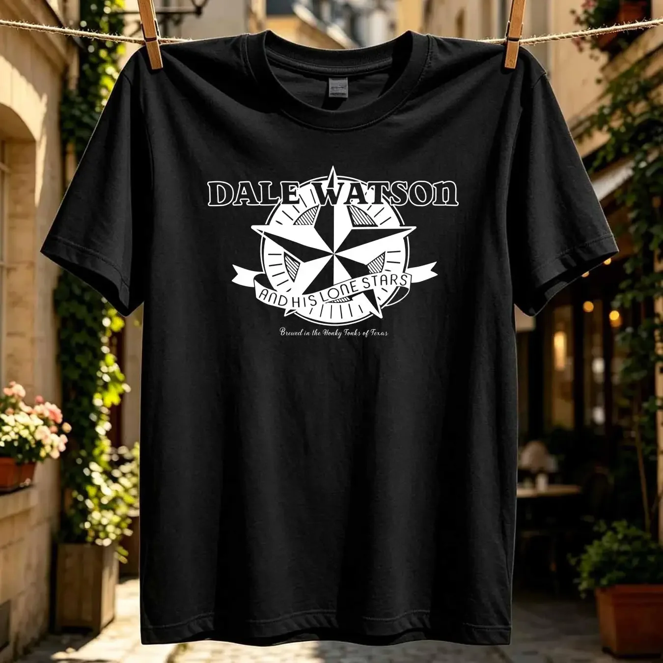 washed T Shirt DALE WATSON and His Lone Stars Vintage M Country Hillbilly Honky Texas long sleeves vintage Washed fashion