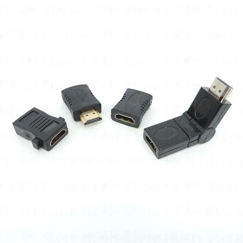 HDMI-compatible Male to Female Straight Adapter Adjustable Connector 90 270 Degree Converter Right Angle Elbow HDTV Video