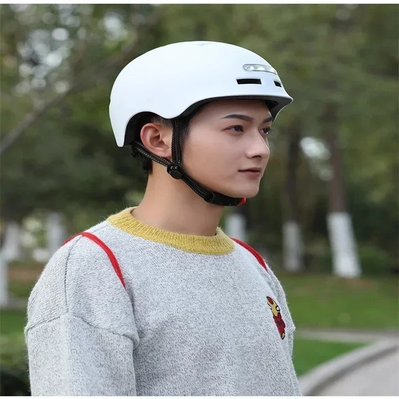 Ubran Helmet With Light Warning Integrated Bicycle Balance Car Helmet Outdoor Sports Electric Car Scooter Riding Cap Safety Cap