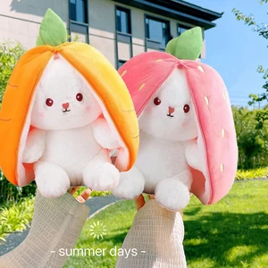 25cm Cosplay Strawberry Cenon Rabbit Plush Toy Smag Creative into Fruits Turn the Cute Child Rabbit Plush Doll 12 Main Sales Coelho Plucia - №3